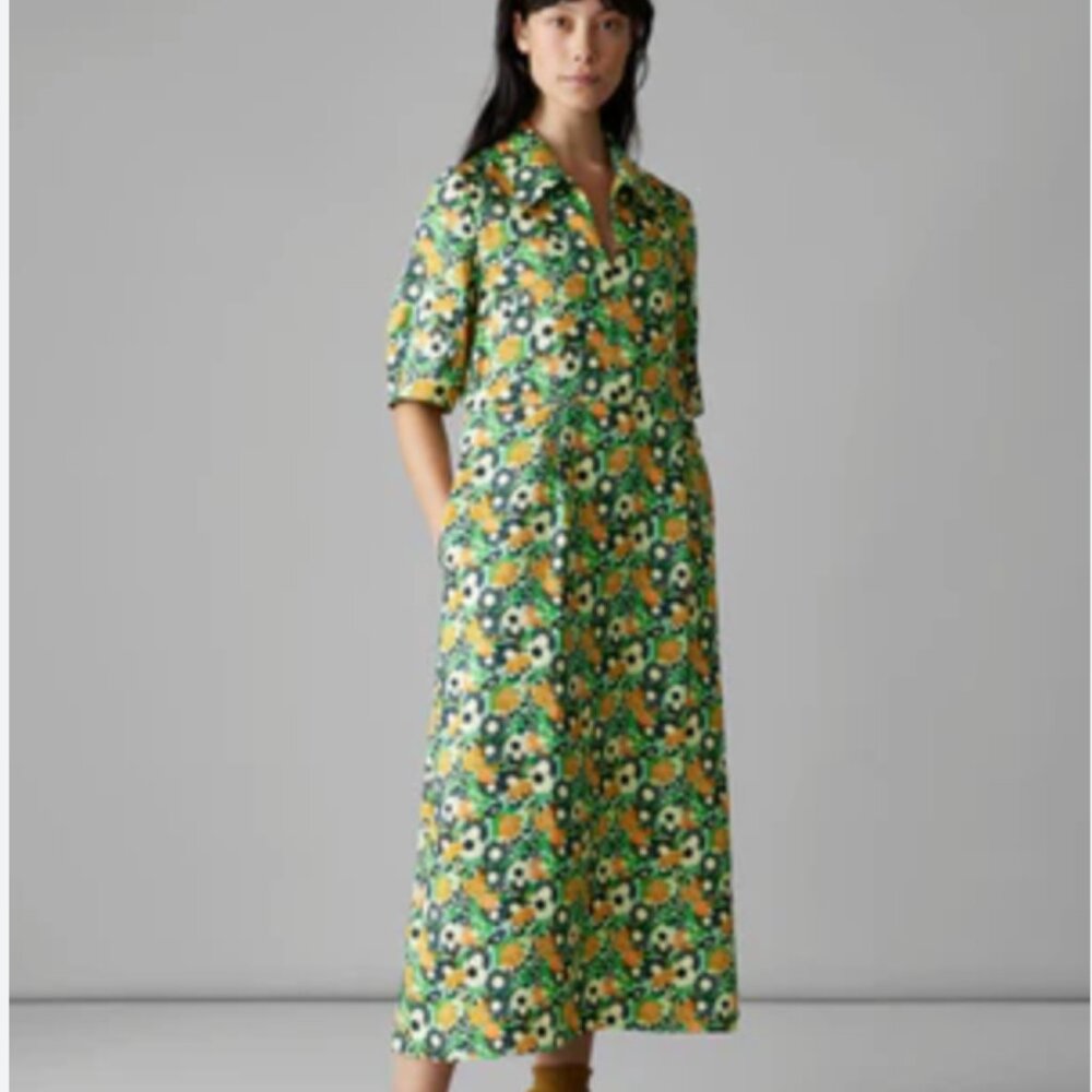 Toast UK Trailing Nasturtium Print Dress